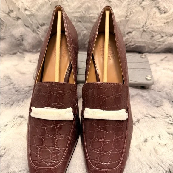 Naturalizer Wynrie Merlot (dark brown/burgundy) Croc Bit Block Heel Pump 8.5M - Picture 5 of 12